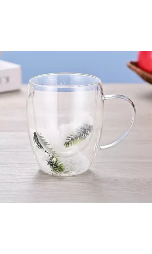 Çift Cidarlı Çam Bardak