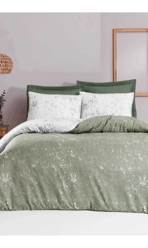 Çift Kişilik Pamuklu Nevresim Takımı Fitted Çarşaflı Lastikli |Soul Forest