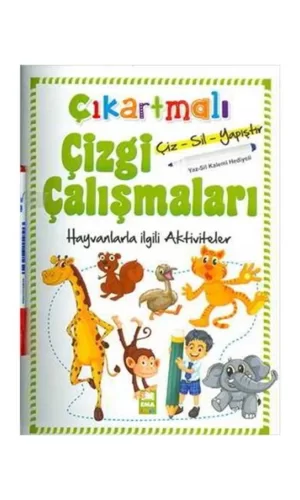 Çıkartmalı Çizgi Çalışmaları - Hayvanlar