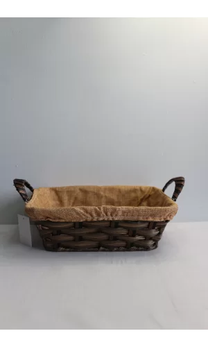 Clk Dıkdörtgen Kumaslı Hasır Sepet 24*25*8,5 1045