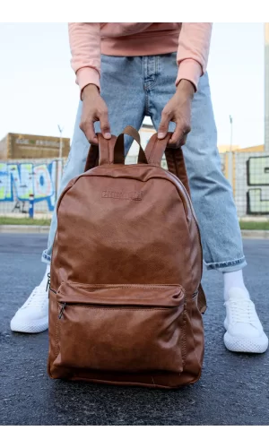 CNT006 Cilt Deri Erkek Sırt Çantası TABA