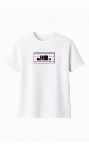 Çocuk Ön Sizin Tasarımınız Basic Tshirt - Beyaz