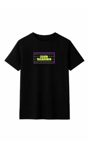 Çocuk Ön Sizin Tasarımınız Basic Tshirt - Siyah