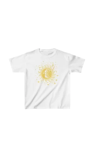 Luz&Pos Çocuk Unisex Baskılı T-shirt - Beyaz