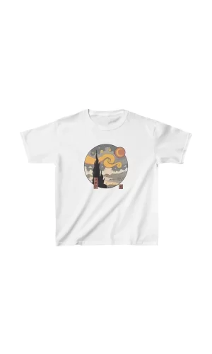 Luz&Pos Çocuk Unisex Baskılı T-shirt - Beyaz