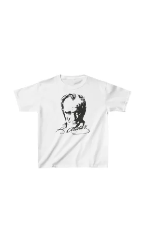 Luz&Pos Çocuk Unisex Baskılı T-shirt - Beyaz