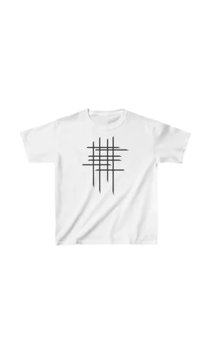 Luz&Pos Çocuk Unisex Baskılı T-shirt - Beyaz