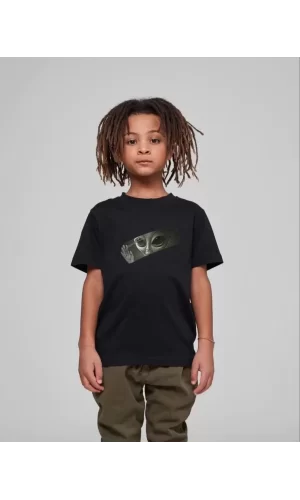 Luz&Pos Çocuk Unisex Baskılı T-shirt - Siyah