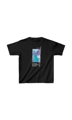 Luz&Pos Çocuk Unisex Baskılı T-shirt - Siyah