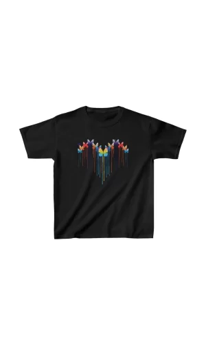 Luz&Pos Çocuk Unisex Baskılı T-shirt - Siyah