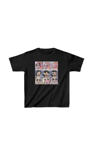Luz&Pos Çocuk Unisex Baskılı T-shirt - Siyah