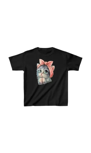 Luz&Pos Çocuk Unisex Baskılı T-shirt - Siyah