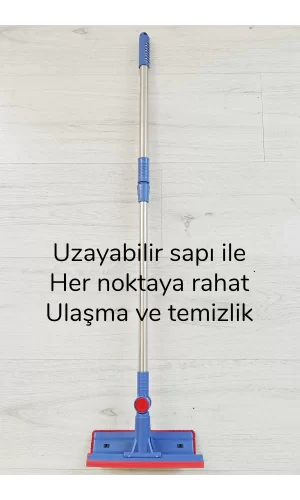 Çok Amaçlı Cam Silme Fırçası - Silikon Uçlu Çekçek - Tüy Toplayıcı Döner Başlıklı
