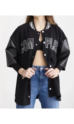 Complex Kolej Oversize T-shirt - Siyah