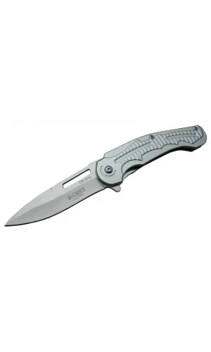 Cr 0062 Gri Oluklu Kamp Çakı 17,5 Cm - Otomatik, Kılıflı, Kutulu