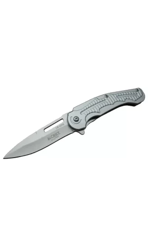 Cr 0062 Gri Oluklu Kamp Çakı 17,5 Cm - Otomatik, Kılıflı, Kutulu