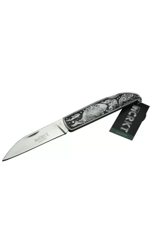 Cr 0102 Kamp Çakı 20 Cm - Balık Desenli Metal Sap, Kılıflı, Kutulu