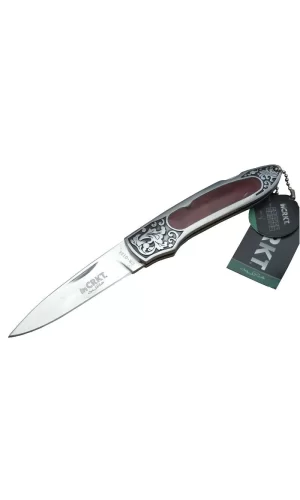 Cr 0128 Rd Kamp Çakı 18 Cm - Metal Desenli Sap, Kılıflı, Kutulu