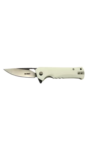 Crkt Muskie 202 Awy Beyaz Kamp / Outdoor Çakı 18cm - Yarı Otomatik, Kemerlikli, Kutulu