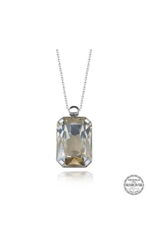 Crystal Taşlı Gümüş Kadın Kolye
