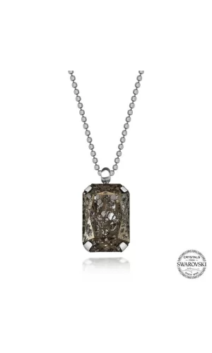 Crystal Taşlı Top Zincir Gümüş Kadın Kolye