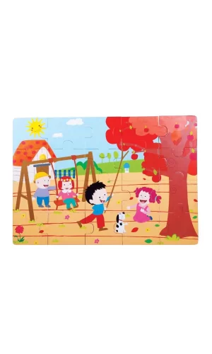 Cs-1277 Sonbahar  Ahşap Yer Puzzle