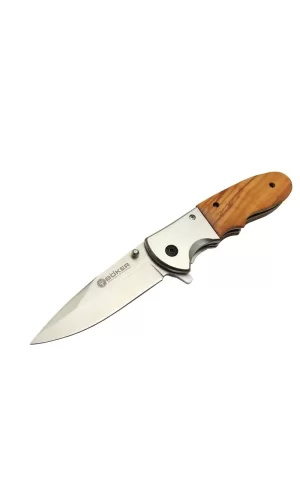 Da27 Kamp Çakı 20,5 Cm - Manuel, Kemerlikli, Ahşap Sap