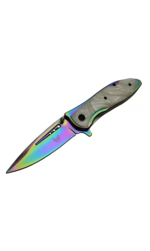 Da76-1 Çakı Renkli Sedef 20 Cm Manuel, Kemerlikli