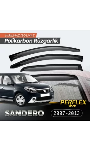 Dacia Sandero 2007-2013 Cam Rüzgarlığı V2 Düz