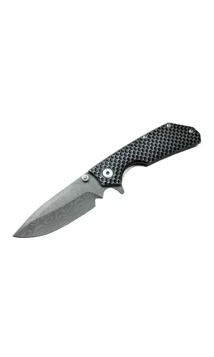 Damascus Dms 2 16 Gri Kamp Çakı 21cm- Yarı Otomatik, Kemerlikli, Metal Sap