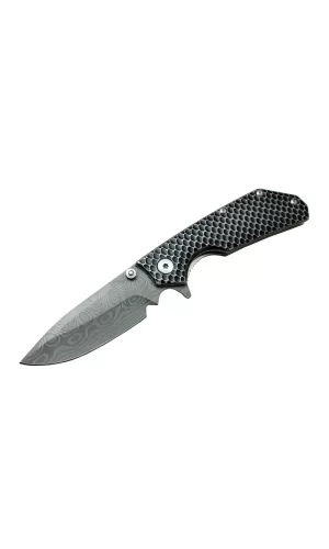 Damascus Dms 2 16 Gri Kamp Çakı 21cm- Yarı Otomatik, Kemerlikli, Metal Sap