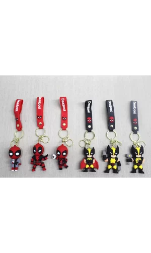 Deadpool Wolverine Silikon Anahtarlık