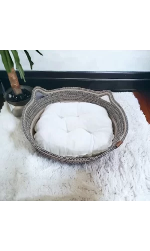 Decohandy 40 Cm Elyaflı Kedi Yatağı