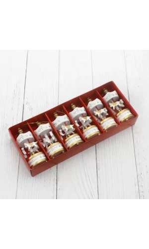 Dekoratif 6li Beyaz Mini Atlı Karınca