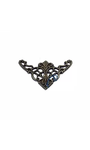 Dekoratif Köşe Süsü, Köşelik - Küçük, 19x34mm, Antik, 1 Adet