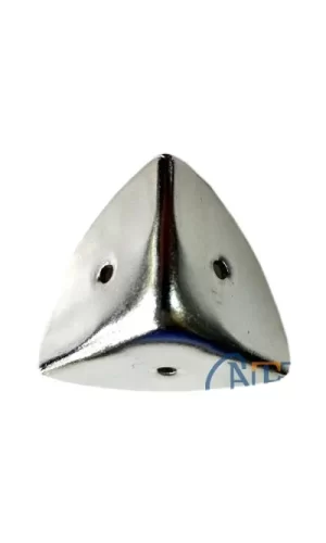 Dekoratif, Kutu, Sandık Köşesi - 45x28 Mm,büyük, Nikel, 1 Adet