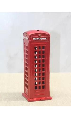 Dekoratif Metal Telefon Kulübesi Kumbara Alk3468
