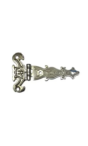 Dekoratif, Sac Tek Kuyruklu Menteşe - 40x68 Mm, Küçük, Nikel, 100 Adet