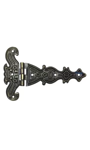 Dekoratif, Sac Tek Kuyruklu Menteşe - 69x102 Mm, Büyük, Antik, 1 Adet