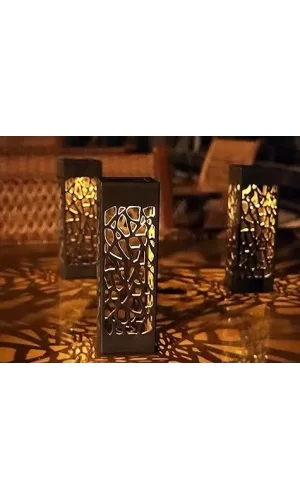 Dekoratif Solar Güneş Enerjili Bahçe Aydınlatması Yürüyüş Yolu Seti ( 8 Adet )