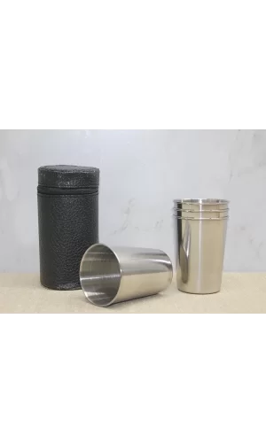 Deri Kılıflı 4lü Shot Bardak Alk3926