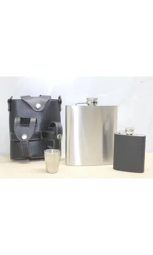 Deri Kılıflı Matara Seti Alk3930