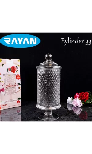 Diamond 33 Cm Ayaklı Noktalı Fanus Şekerlik Royaleks-82638
