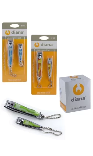 Diana 2 Li Renkli Vakumlu Tırnak Makası