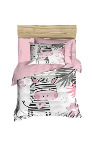Dijital Baskılı 3d Pamuklu Yenidoğan Bebek Nevresim Takımı Baby Zebra