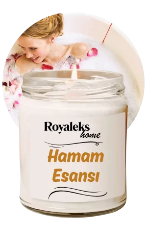 Doğal Özel Seri Kokulu Dekoratif Kavanoz Mum 210 cc - Hamam Esansı - RYL