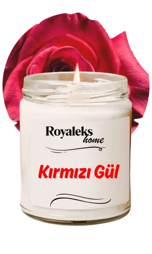 Doğal Özel Seri Kokulu Dekoratif Kavanoz Mum 210 cc - Kırmızı Gül Esansı - RYL