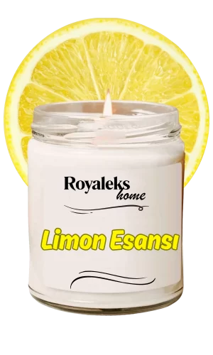 Doğal Özel Seri Kokulu Dekoratif Kavanoz Mum 210 cc - Limon Esansı - RYL