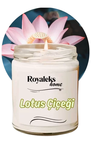 Doğal Özel Seri Kokulu Dekoratif Kavanoz Mum 210 cc - Lotus Esansı - RYL