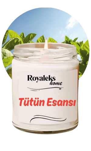 Doğal Özel Seri Kokulu Dekoratif Kavanoz Mum 210 cc - Tütün Esansı - RYL